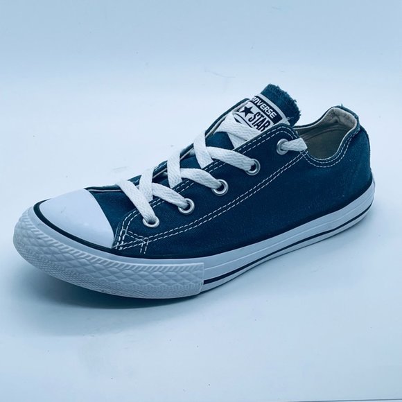 CONVERSE Sneakers- ALL STAR BLUE LOW TOP SNEAKER - UNISEX YOUTH size 3 - Picture 4 of 11